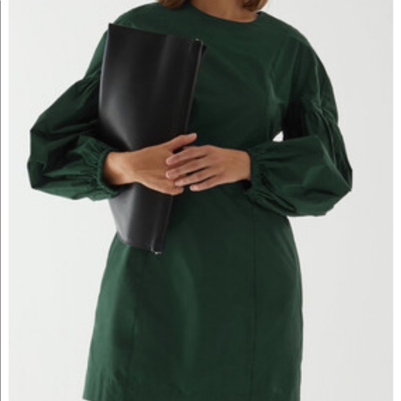 NEW! COS | Volume sleeve waisted dress - Picture 3 of 8